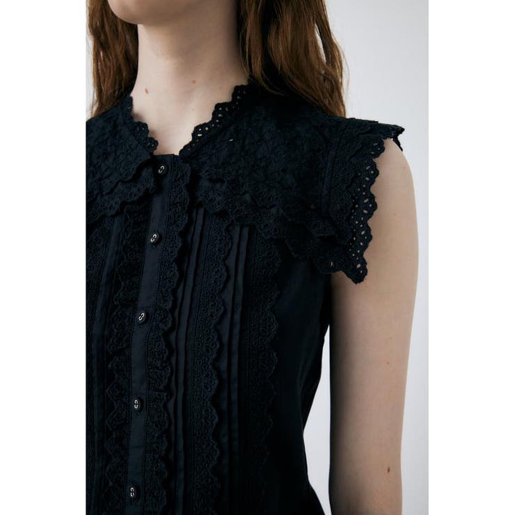 COTTON EYELET SLEEVELESS ブラウス[品番：BJLW0025790]｜MOUSSY