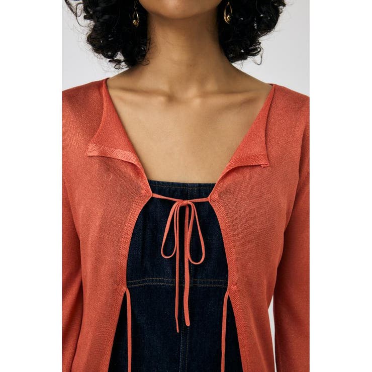 OPEN NECK SHEER カーディガン | MOUSSY OUTLET | 詳細画像9 