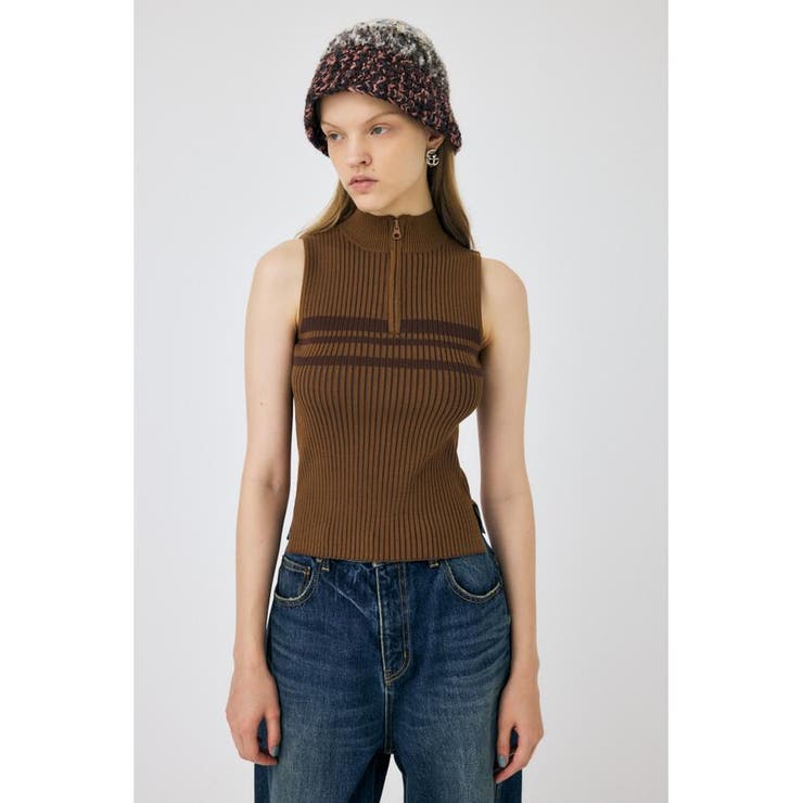 MOCK NECK ハーフジップトップス | MOUSSY OUTLET | 詳細画像4 