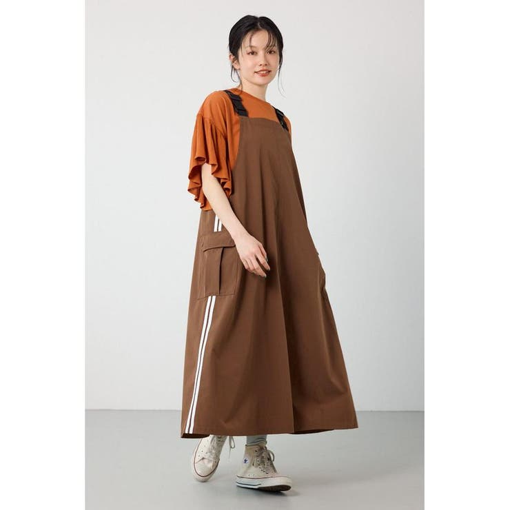 BRN | W/Rサイドラインジャンパースカート | RODEO CROWNS WIDE BOWL