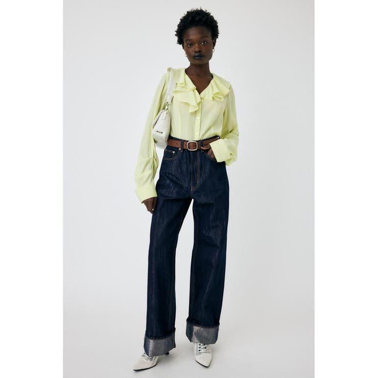 LIME | RUFFLE ブラウス | MOUSSY OUTLET
