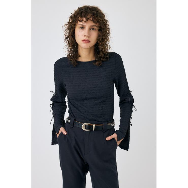 L/BLK1 | SLEEVE RIBBON トップス | MOUSSY OUTLET