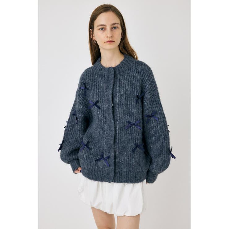NVY | RIBBON FANCY カーディガン | MOUSSY OUTLET