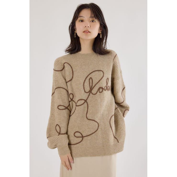 Embroideryラインロゴニットトップス | RODEO CROWNS WIDE BOWL | 詳細画像15 