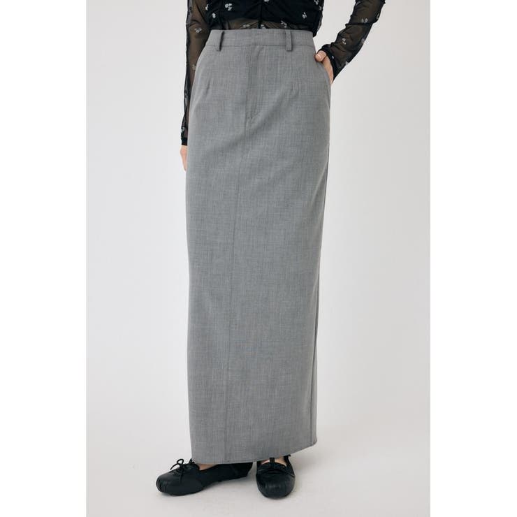 GRY | FLARE BACK マキシスカート | MOUSSY OUTLET
