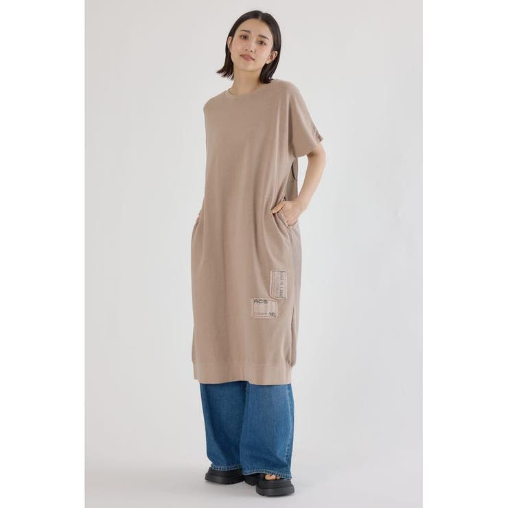 BEG | 2way ワッフルコンビカットロングワンピース | RODEO CROWNS WIDE BOWL