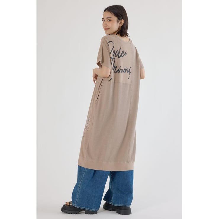 2way ワッフルコンビカットロングワンピース[品番：BJLW0030660