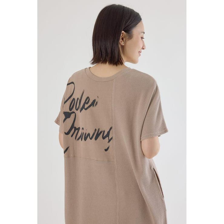 2way ワッフルコンビカットロングワンピース | RODEO CROWNS WIDE BOWL | 詳細画像15 