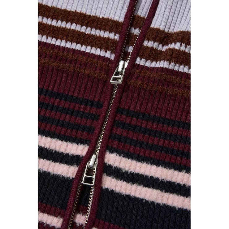 STRIPE ZIP UP KNIT シャツ | MOUSSY OUTLET | 詳細画像25 
