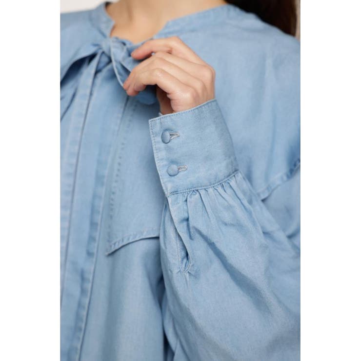 SLY FRONT TIE DUNGAREE ブラウス FRONT TIE DUNGAREE ブラウス[品番：BJLW0024611]｜SLY OUTLET（スライ