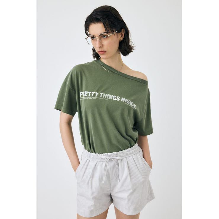 KHA | ONE SHOULDER TEE | MOUSSY OUTLET