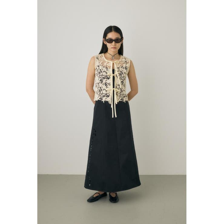 カットワーク刺繍キャミソールワンピース オーガニックコットン使用 | MOUSSY OUTLET | 詳細画像11 