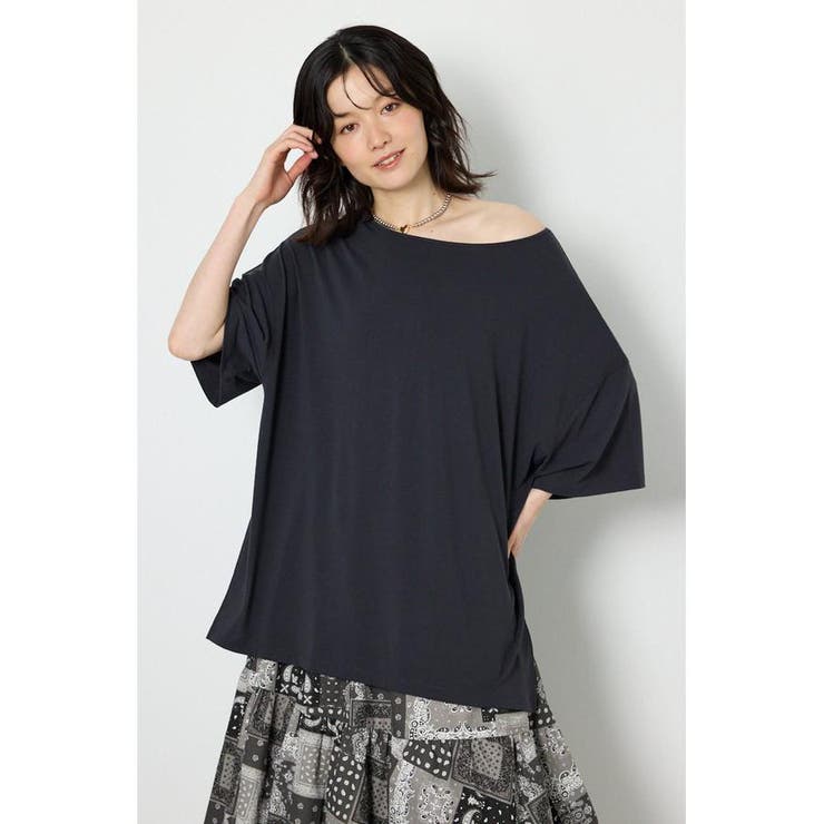 BLK | T/Fワンショルダールーズトップス | RODEO CROWNS WIDE BOWL