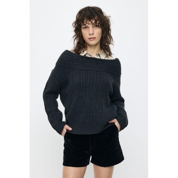T.GRY | OVER RIB OFF SHOULDER トップス | MOUSSY OUTLET