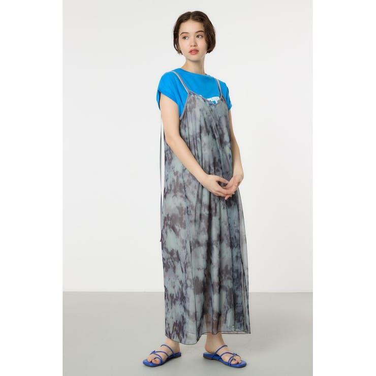 柄BLK5 | ニュアンスパターンシアーキャミワンピース | RODEO CROWNS WIDE BOWL