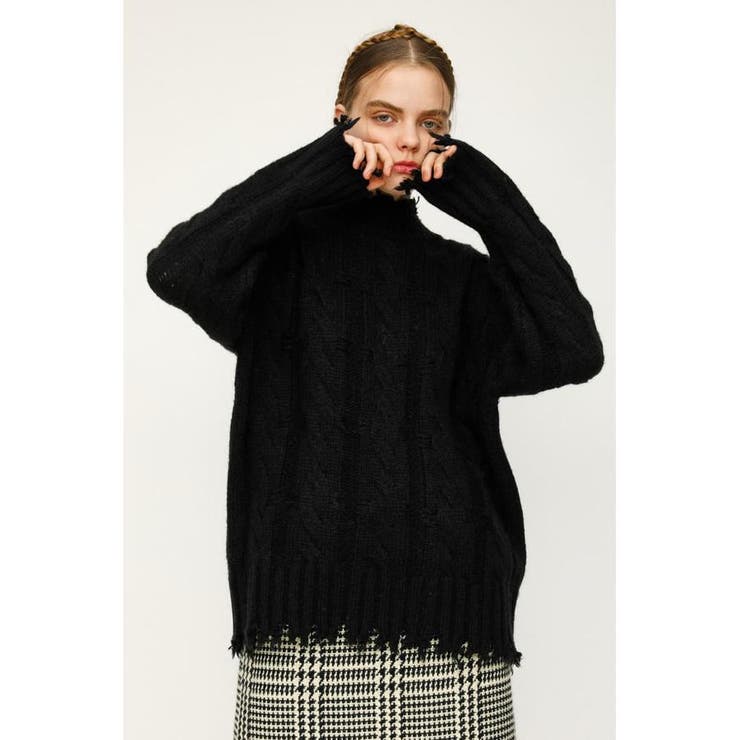 DAMAGED WOOL MIX LOOSE トップス | SLY OUTLET | 詳細画像12 
