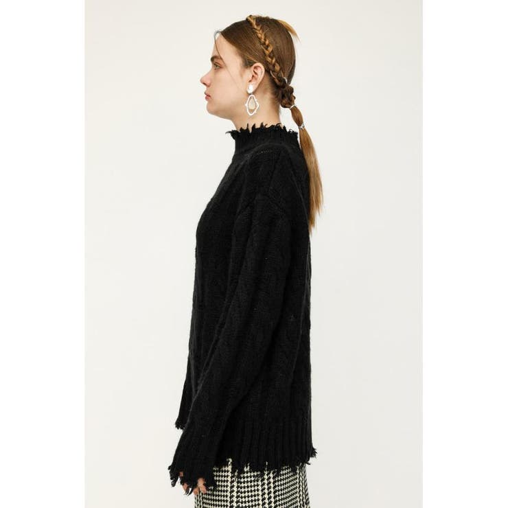 DAMAGED WOOL MIX LOOSE トップス | SLY OUTLET | 詳細画像13 