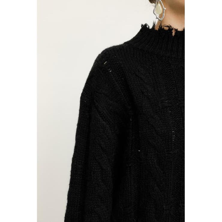 DAMAGED WOOL MIX LOOSE トップス | SLY OUTLET | 詳細画像16 
