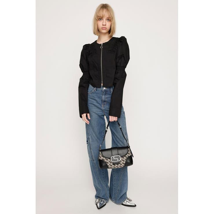 FRONT ZIP SHIRRING ブラウス | SLY OUTLET | 詳細画像1 