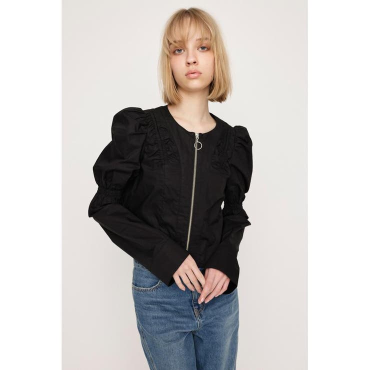 FRONT ZIP SHIRRING ブラウス | SLY OUTLET | 詳細画像2 