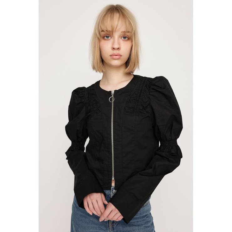 FRONT ZIP SHIRRING ブラウス | SLY OUTLET | 詳細画像3 