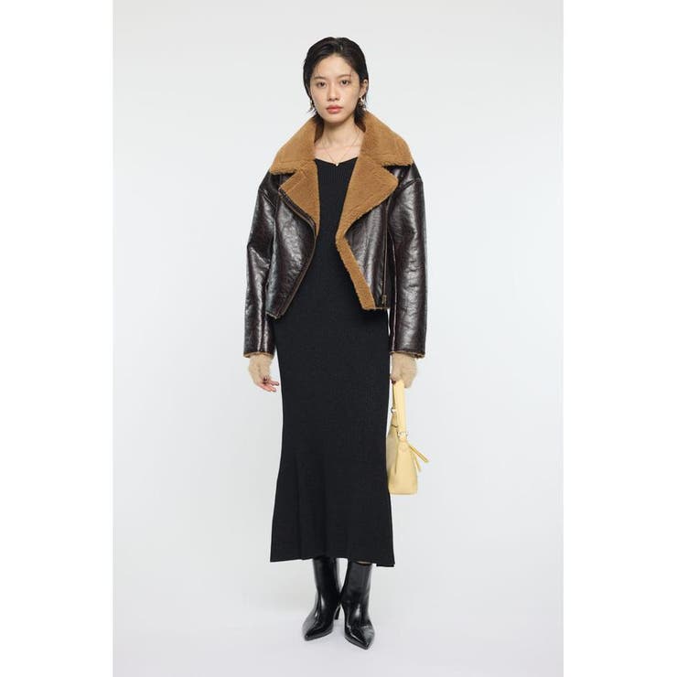 BIG COLLAR KNIT ドレス | MOUSSY OUTLET | 詳細画像4 
