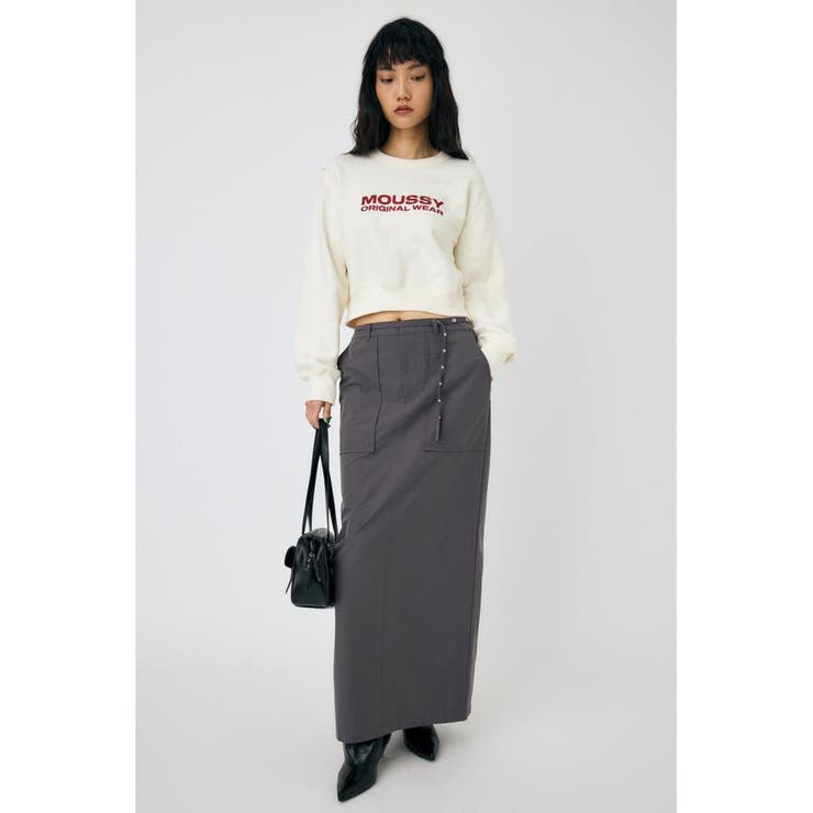 GRY | STRETCH マキシスカート | MOUSSY OUTLET