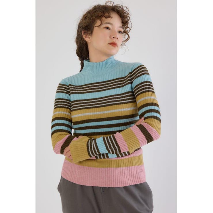 マルチボーダーニットトップス | RODEO CROWNS WIDE BOWL | 詳細画像18 