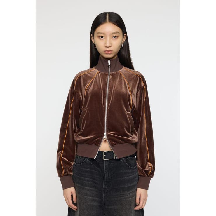 BRN | VELOUR TRACK トップス | MOUSSY OUTLET