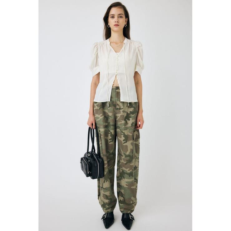 GATHERED SHOULDER ハーフスリーブブラウス | MOUSSY OUTLET | 詳細画像4 