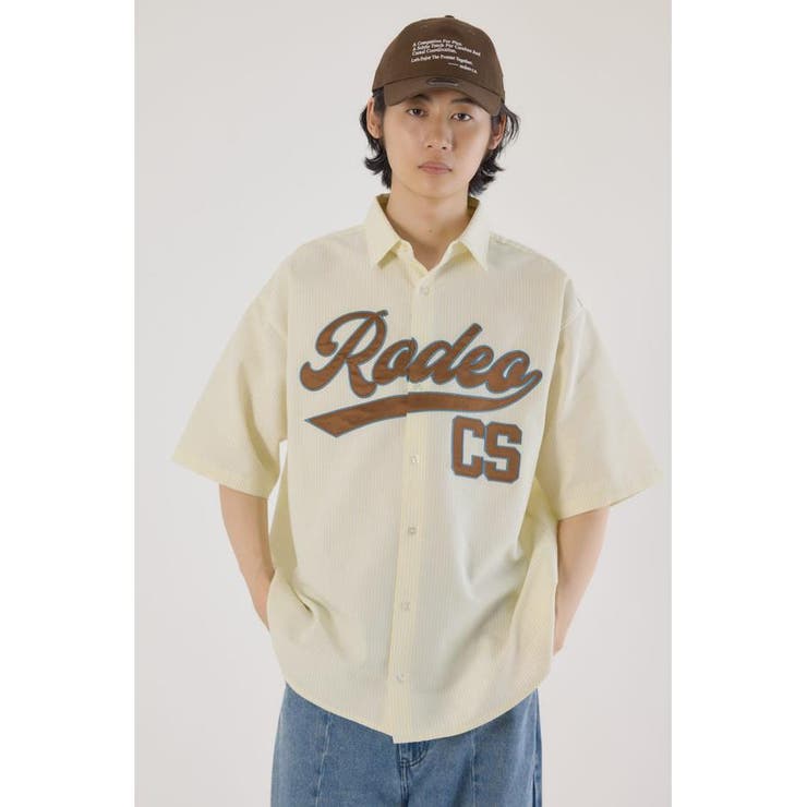 YEL | アップリケカレッジシャツ | RODEO CROWNS WIDE BOWL