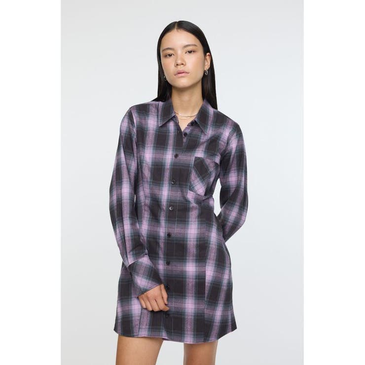 CHECK SHIRT ドレス | MOUSSY OUTLET | 詳細画像17 