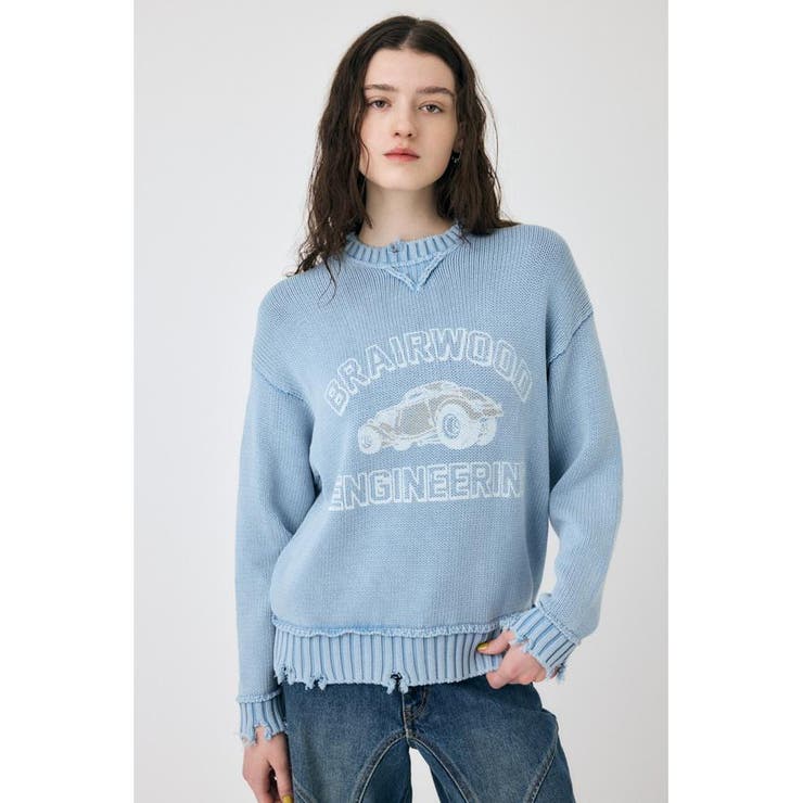 VINTAGE LIKE PRINTED セーター | MOUSSY OUTLET | 詳細画像17 