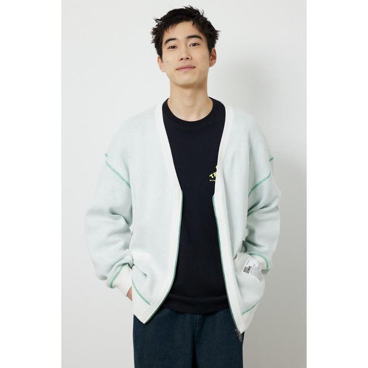 スウェットライクZIPカーディガン | RODEO CROWNS WIDE BOWL | 詳細画像1 