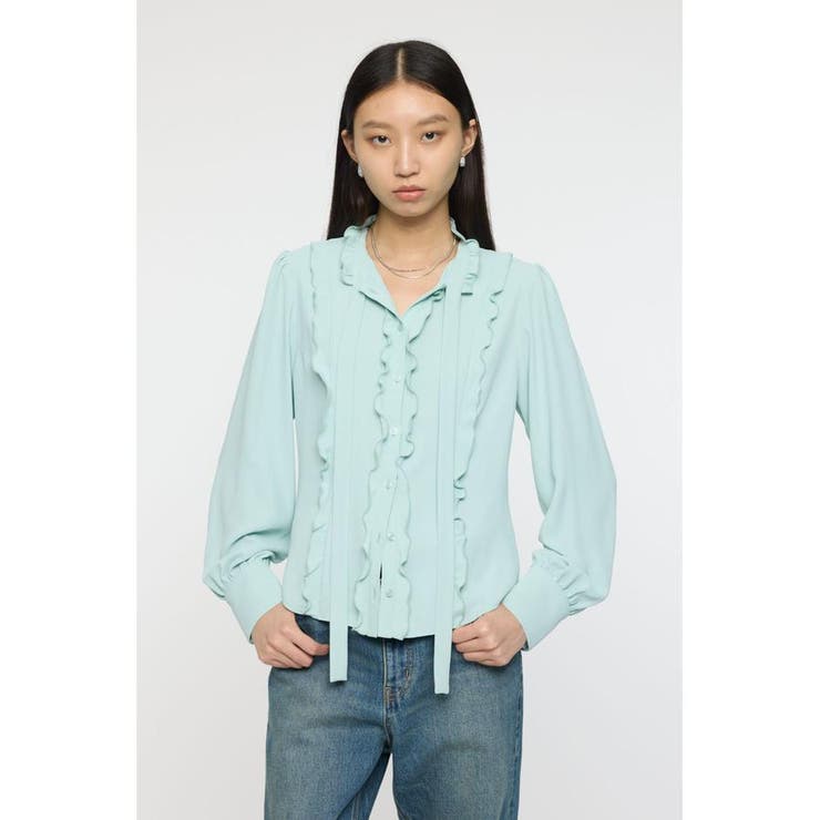 MINT | GEORGETTE RUFFLES ブラウス | MOUSSY OUTLET