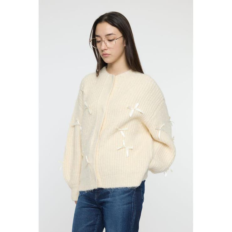 RIBBON FANCY カーディガン | MOUSSY OUTLET | 詳細画像4 