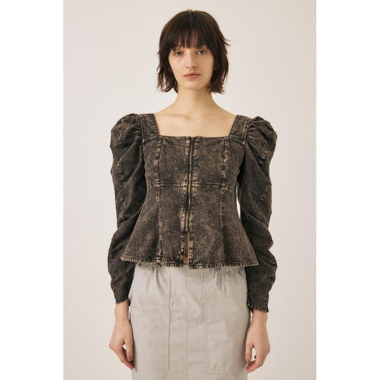 AGING DENIM BUSTIER ブラウス | MOUSSY OUTLET | 詳細画像6 