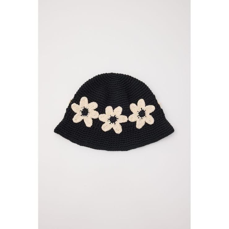 BLK | フラワーニットハット | RODEO CROWNS WIDE BOWL