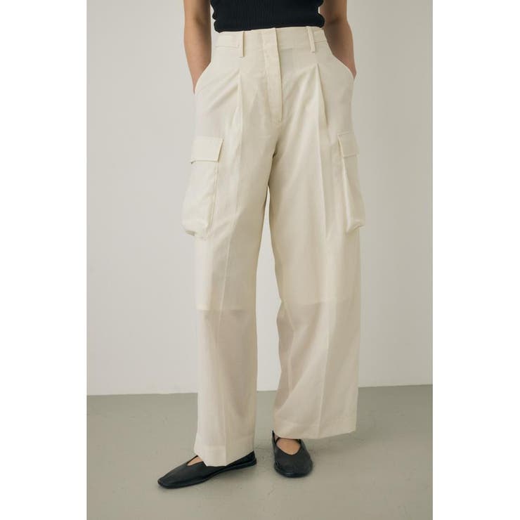 WHT | シアーワイドパンツ リサイクルポリエステル使用 | MOUSSY OUTLET