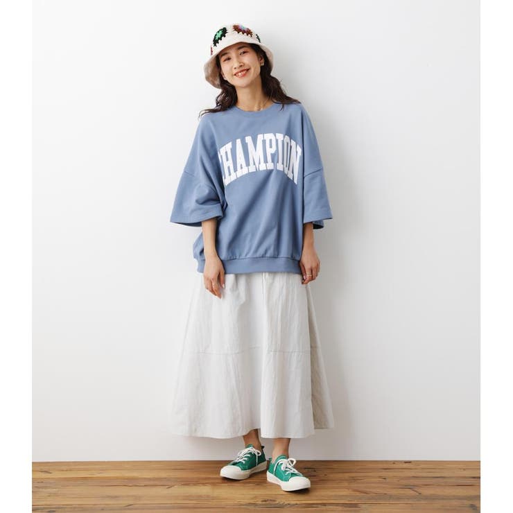 適切な価格 ロデオクラウンズ Champion スウェットトップス Loose Tシャツ カットソー 半袖 袖なし Justasmileaway Com