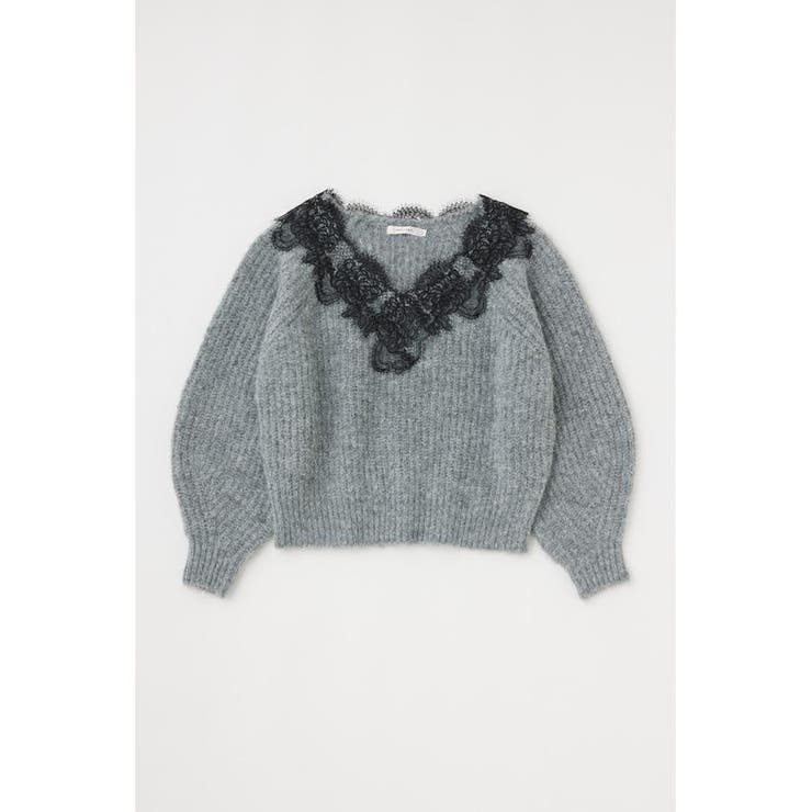 LACE TRIMMED V NECK セーター | MOUSSY OUTLET | 詳細画像22 