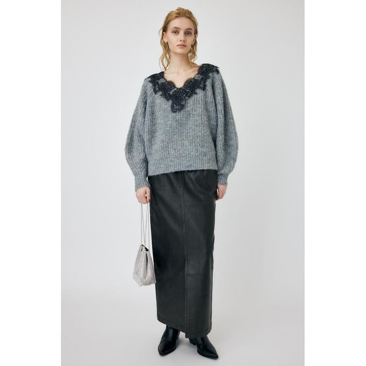 LACE TRIMMED V NECK セーター | MOUSSY OUTLET | 詳細画像19 