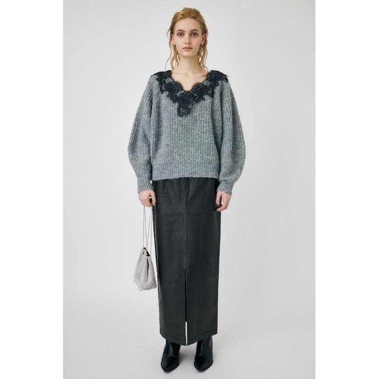 LACE TRIMMED V NECK セーター | MOUSSY OUTLET | 詳細画像20 