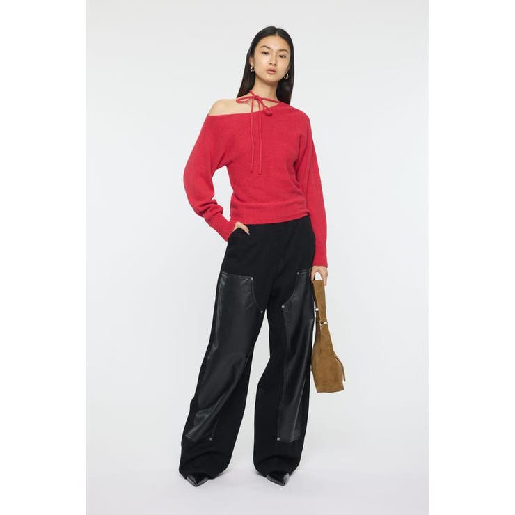 ONE SHOULDER ニットトップス | MOUSSY OUTLET | 詳細画像30 