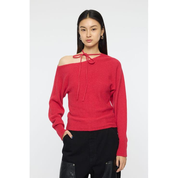 ONE SHOULDER ニットトップス | MOUSSY OUTLET | 詳細画像31 