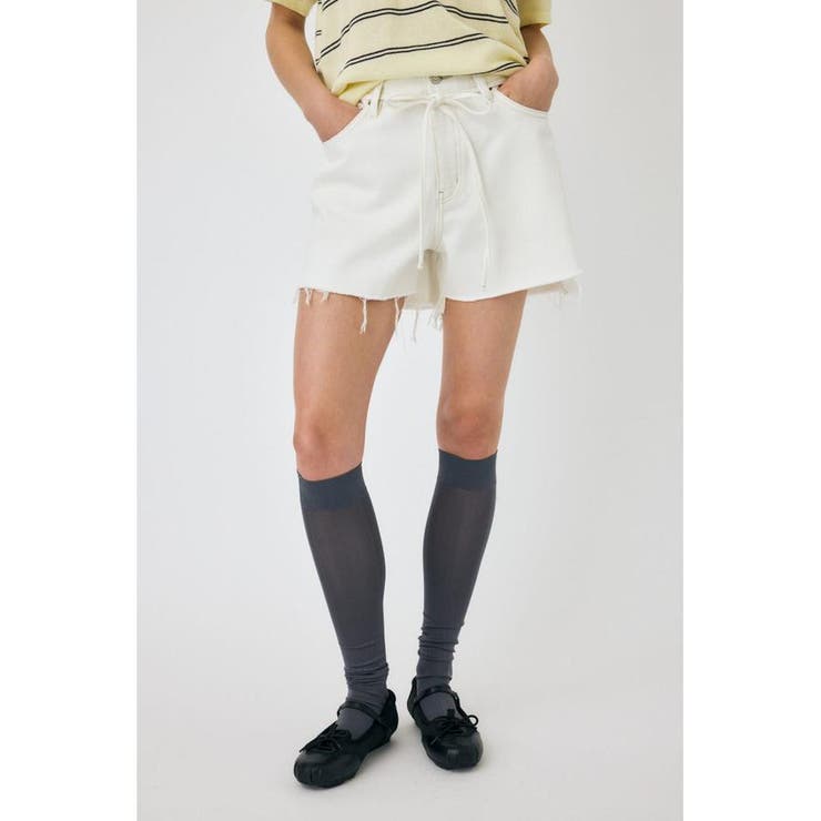 O/WHT1 | WIDE DENIM ショーツ | MOUSSY OUTLET