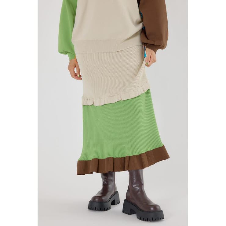 A-LIGHT フリル切替ニットスカート | RODEO CROWNS WIDE BOWL | 詳細画像3 