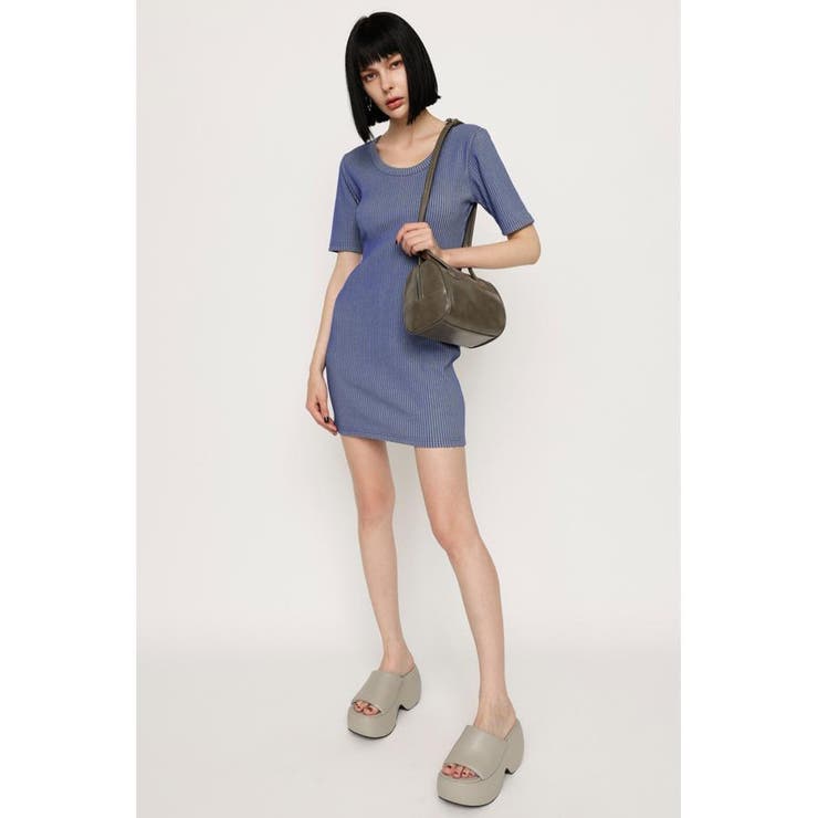BI COLOR RIB CUT ショートワンピース | SLY OUTLET | 詳細画像13