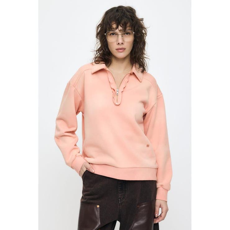 L/ORG1 | HALF ZIP SWEAT POLO プルオーバー | MOUSSY OUTLET