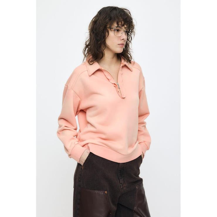 HALF ZIP SWEAT POLO プルオーバー | MOUSSY OUTLET | 詳細画像5 